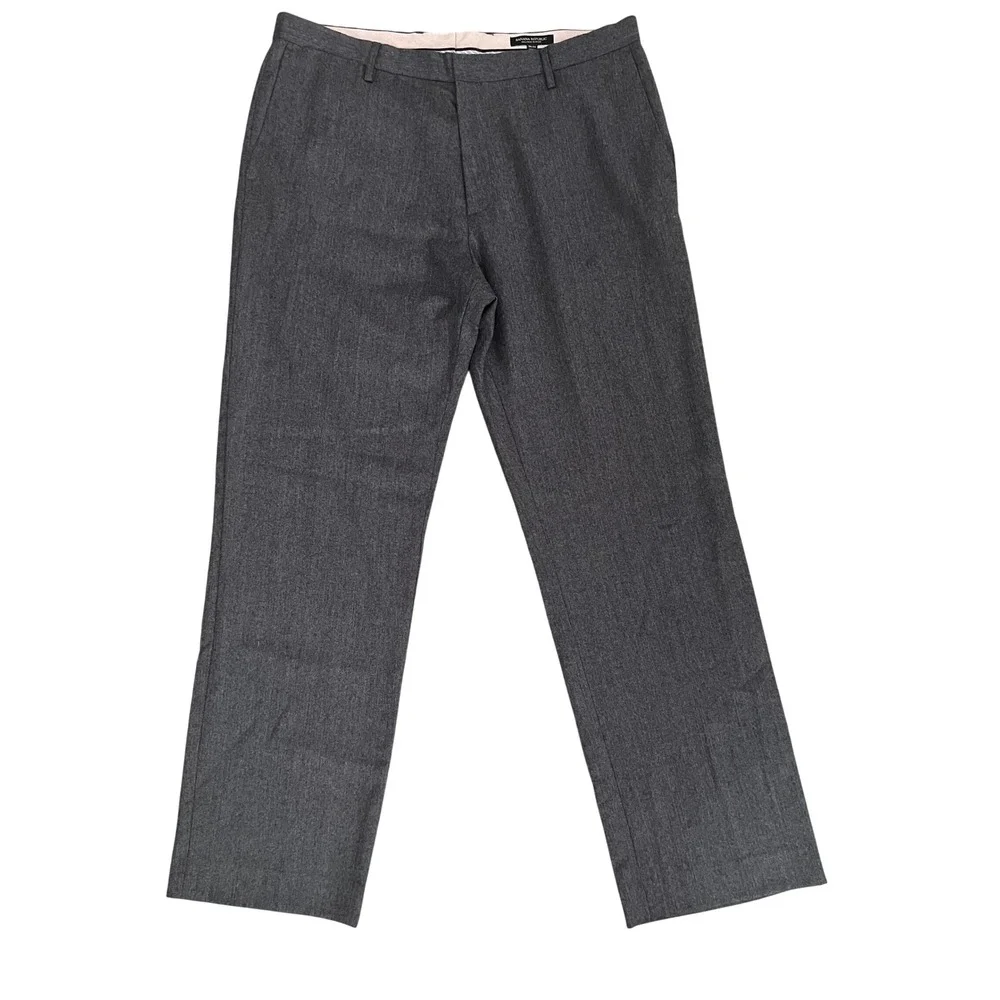 Banana Republic Mens 38x34 Tailored Slim Fit 100% Wool Dress Pants Charcoal Gray